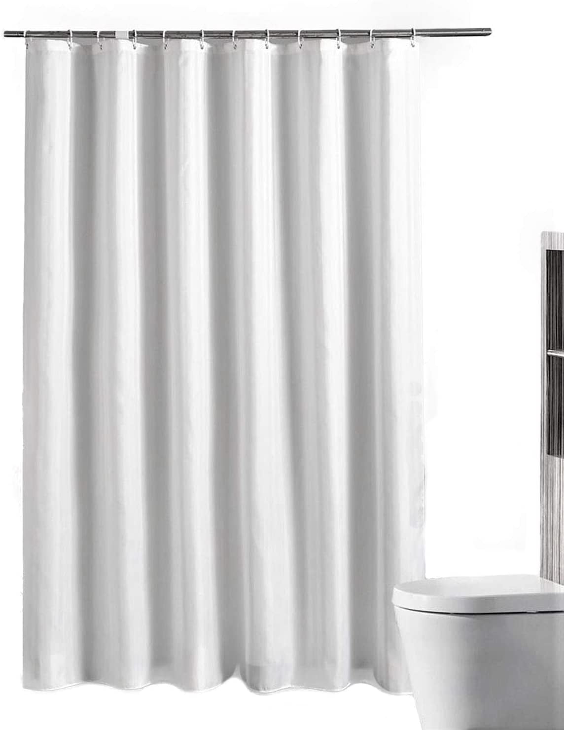 Canadian Linen Premium Shower Curtain Liner with 12 Hooks & Metal