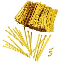 ROSENICE  800 Pcs Candy Bag Ties Gift Wrapping Bags Resealable Opp Golden