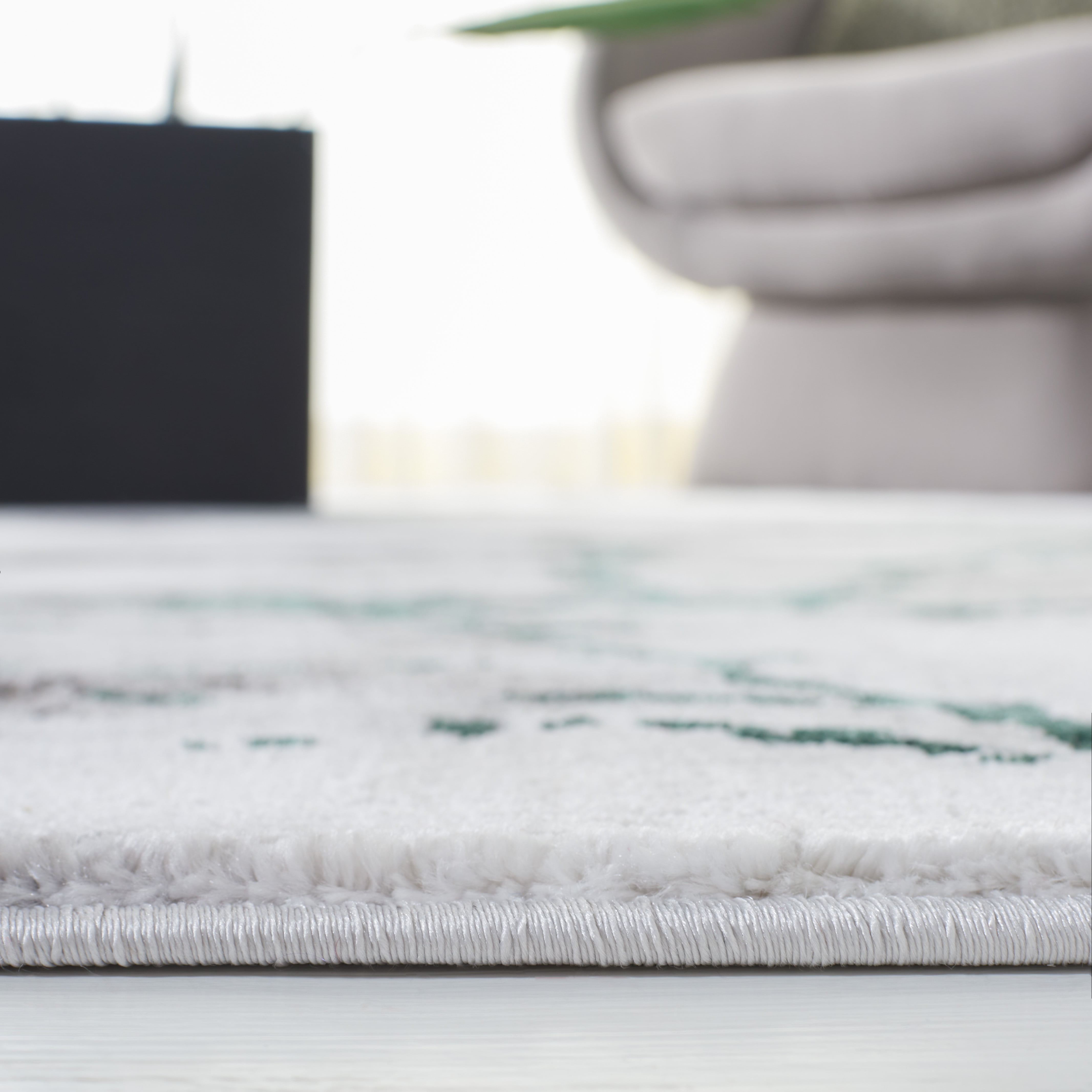 SAFAVIEH Craft Paul Abstract Runner Rug, Grey/Green, 2'3" x 14'