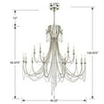 thumbnail image 3 of 15 Light 2-Tier Chandelier-Hand Cut Crystal Type-Antique Silver Finish   -Traditional Installation Crystorama Lighting Arc-1919-Sa-Cl-Mwp, 3 of 5