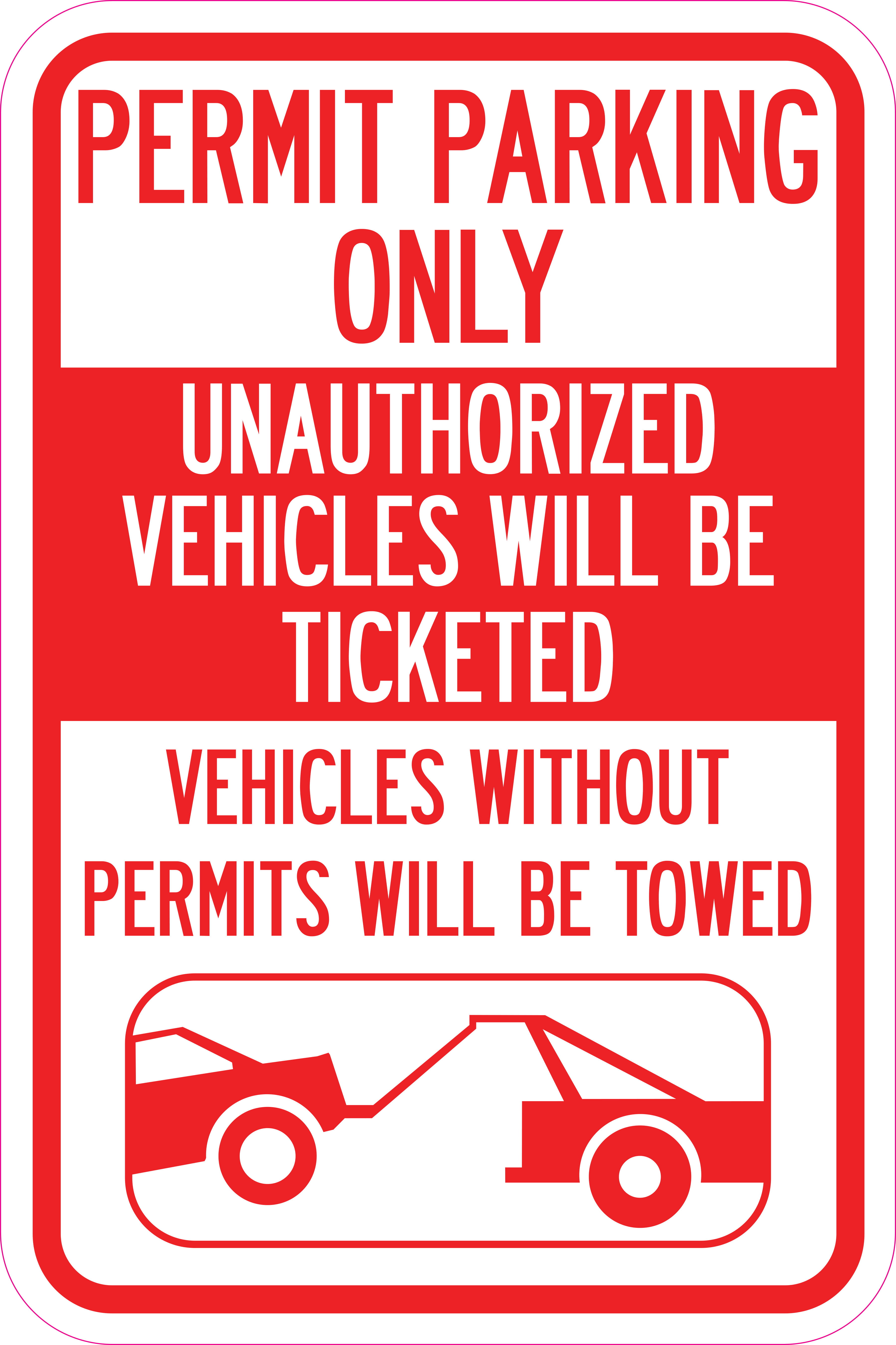 SignMission Designer Sign Se Requiere Permiso Para Aparcar Parking Permits Are Required in This Area Green & White 18 X 24 Aluminum Sign Unauthorized Vehicles Will Be Towed Aviso De Seguridad