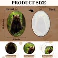 thumbnail image 3 of Canvas Wall Art Majestic Grizzly Bear Forest Sunlight Filtering Trees Oval Framed Canvas Prints Vintage Wall Hanging Decor for Home Cabin Decorations 8.6"x11.4", 3 of 7