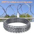 thumbnail image 4 of Shaver Barbed Wire Fence 250FT/500FT, Galvanized Steel High Security Perimeter Fencing with Shaver Ribbon Design, Easy Install for Farm Garden Property, 4 of 7