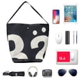 thumbnail image 6 of HUISZJ Leather Bucket Bag, Large Capacity Hobo Bag, Stylish Tote Bag Simple Commuting Bag for Work Travel Outdoor (Black), 6 of 7