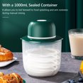 thumbnail image 4 of Electric Egg Beater with 1000mL Sealed Container Wireless Automatic Milk Foam Maker Stand Egg Mixer Kitchen Whisking Beater for Baking Cooking Sauces Cream Coffee, 4 of 8