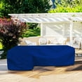 thumbnail image 3 of Covers & all Patio Sectional Sofa Cover 18 Oz - 100% Waterproof & Weather Resistant PVC Coated 108" x 140" x 30" x 30" L Shape Sofa Cover for Indoor/Outdoor (Left Side, Blue), 3 of 7