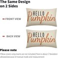 thumbnail image 5 of Hello Pumpkin Pillow Covers 12x20 Set of 2 Autumn Fall Decorations Black Orange Print Decorative Throw Pillows Outdoor Thanksgiving Pillowcase Lumbar Linen Cushion Case for Home Sofa Couch Bed, 5 of 6
