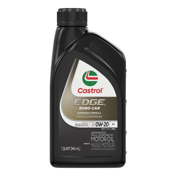 Castrol EDGE Euro 0W-20 Advanced Full Synthetic Motor Oil, 1 Quart - Castrol 16107F