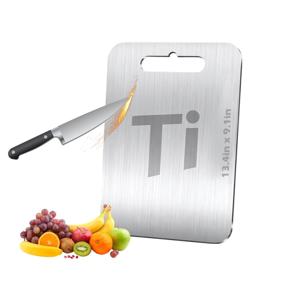 Bohorizon 100% Pure Titanium Cutting Boards for Kitchen, Double Sided Titanium Chopping Board (S, 13.4*9.1 Inch)