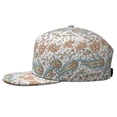 thumbnail image 3 of Floral Flat Bill Hat – Bohemian Style Snapback, Vintage Floral Design for Women & Men, 3 of 8