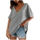 thumbnail image 2 of Camisetas para mujer,Blusa tipo túnica de manga corta con cuello en V para mujer, corte holgado, mezcla de poliéster y elastano, ropa informal, sopatenor, 2 of 6