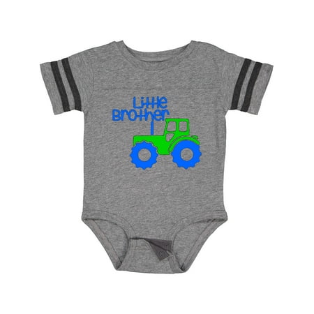 

Inktastic Little Brother Tractor Boys Baby Bodysuit