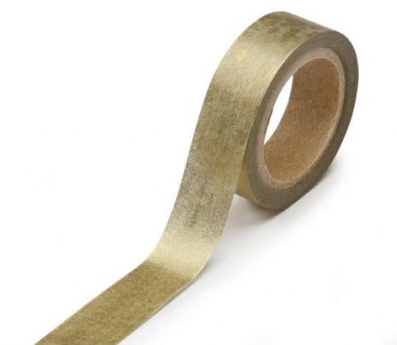 DARICE 1217125 Washi Tape Roll, 5/8 by 315Inch, Gold