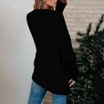 thumbnail image 5 of Aobny Dressy Sweaters for Women Chenille Black V-Neck Solid Long Sleeve with Pocket Cardigan Ladies Sweaters Fall, 5 of 8