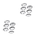 thumbnail image 2 of Minnieouse 6 piezas de acero inoxidable resistente al desgaste antiestrés anillos de ansiedad resistente a la corrupción forma de fase Tipo 2 2piezas, 2 of 6