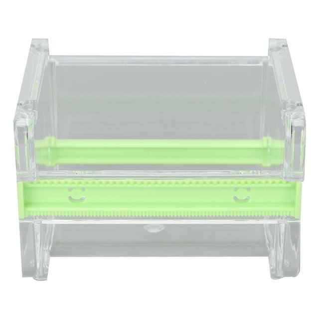 Transparent Tape Cutter, PP Shell Improving Work Efficiency Roll Tape Holder Space Saving Large Capacity For Home Beige,Orange,Green