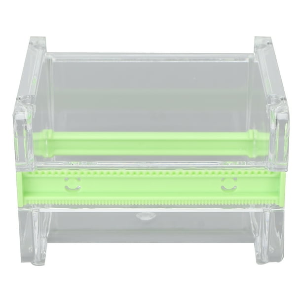 Dispensador de cinta adhesiva transparente multiusos, soporte visible para rollos de cinta, para el hogar, la oficina y la escuela, color verde