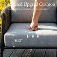thumbnail image 4 of LayinSun Outdoor Patio Woven Rope Chairs, 2-Person Deep Seating Modern Armchairs 2-Seat for Outside, 4 of 8