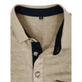 thumbnail image 3 of Frontwalk Mens Polo Shirt Short Sleeve T Shirts Button Summer Tops Men Classic Fit Tee Lapel Neck Pullover Apricot XL, 3 of 4