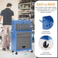 thumbnail image 6 of Aukfa Tool Chest, 2 in 1 Steel Rolling Tool Box & Cabinet on Wheels for Garage, 8-Drawers, Blue&Gray, 6 of 11