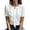 White, variant on Short Sleeve Ruffle Front Blouse Casual Elegant Office Top Women