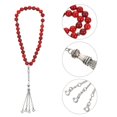 thumbnail image 2 of Agate Prayer Beads Bless Rosary Muslim 33-Beads Pilgrimage Agate Beads Rosary, 2 of 2