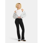 No Boundaries Flare Pants with Foldover Waistband, 32 Inseam, Womens and Womens Plus XS-XXL