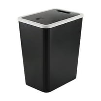 Trash Can Bathroom Trash Can With Lid Garbage Can With Press Lid Plastic Wastebasket With Popup Lid For Toilet Office Bedroom Living Room on Clearance