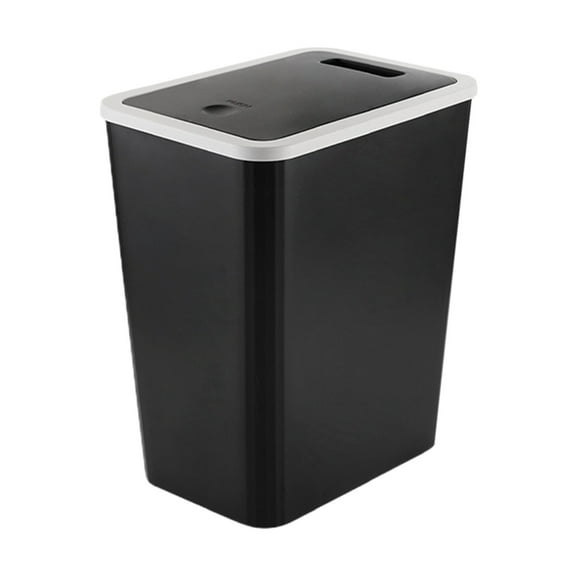 Trash Can Bathroom Trash Can With Lid Garbage Can With Press Lid Plastic Wastebasket With Popup Lid For Toilet Office Bedroom Living Room on Clearance