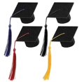 thumbnail image 2 of 4 Pcs Mini Graduation Caps Graduation Hats Bottle Hats Bottle Decors Bottle Toppers Grad Party Decorations, 2 of 4
