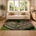 thumbnail image 2 of Gelasgo Racing Track Velvet Area Rug, Motorsport Circuit Decorative Carpet, Detailed Sports Floor Mat for Kids Room Bedroom Playroom Game Room Home Decor, 2 of 5