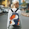 thumbnail image 7 of FORMRS Mini Backpack Purse for Women Travel Daypack Casual Shoulder Bag, Blue Abstract Wavy, 7 of 7
