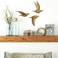 thumbnail image 3 of DecMode Gold Polystone Metallic 3D Floating Bird Wall Decor (3 Count), 3 of 12