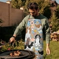 thumbnail image 4 of Cavalier King Charles Spaniel Dog Flower Apron-Garden Aprons for Women with Pockets-Cotton Linen Waterproof Kitchen Cooking Gardening Aprons Adjustable for Kitchen,Cooking,BBQ and Salon 33x27 Inch, 4 of 7