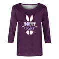 thumbnail image 5 of Raeneomay 3/4 Length Sleeve Womens Tops Women Fashion Easter Printed T-Shirt Blouse Round Neck Casual Tops, 5 of 6