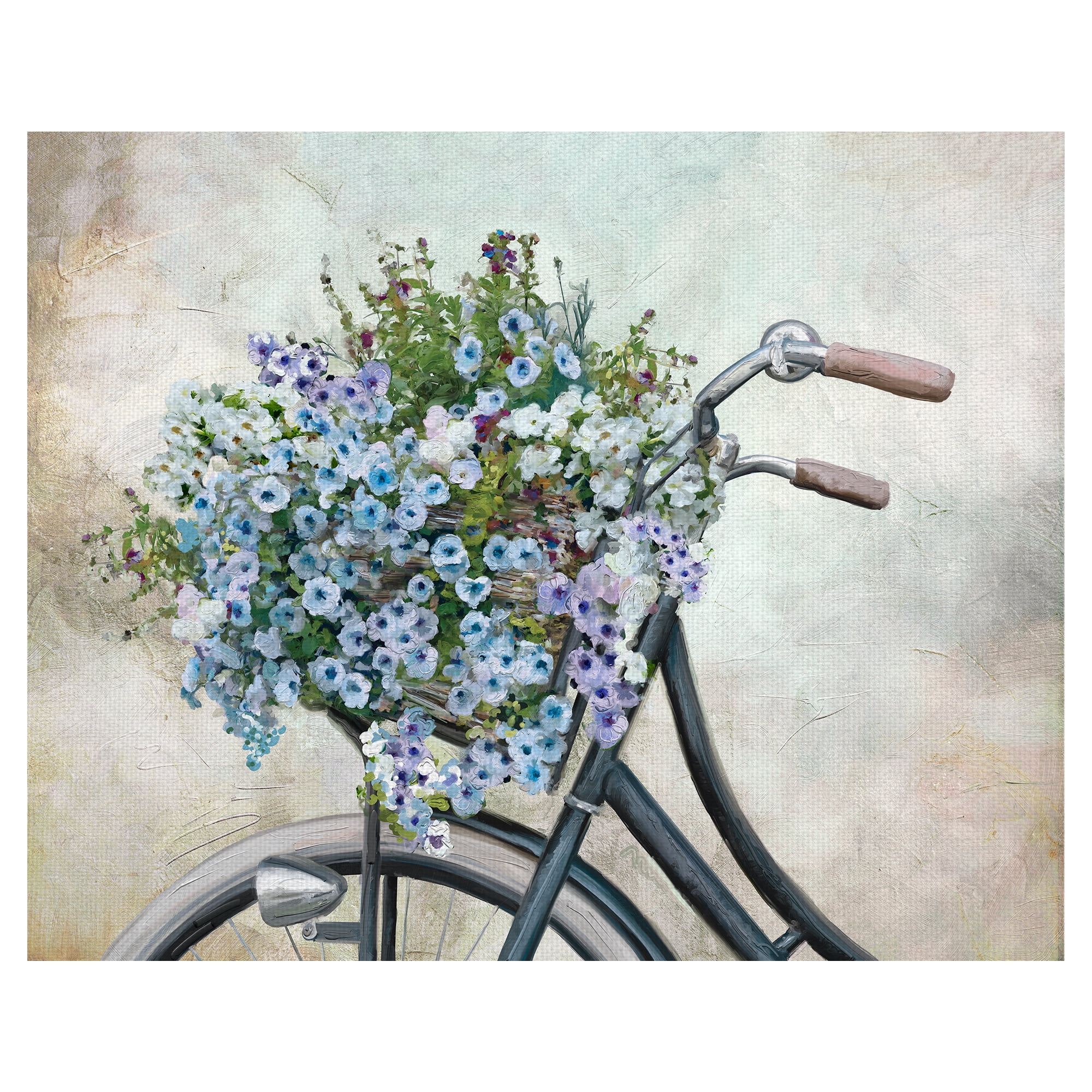 Fine Art Canvas Sweet Ride Bicycle Bouquet by Studio Arts Canvas Art