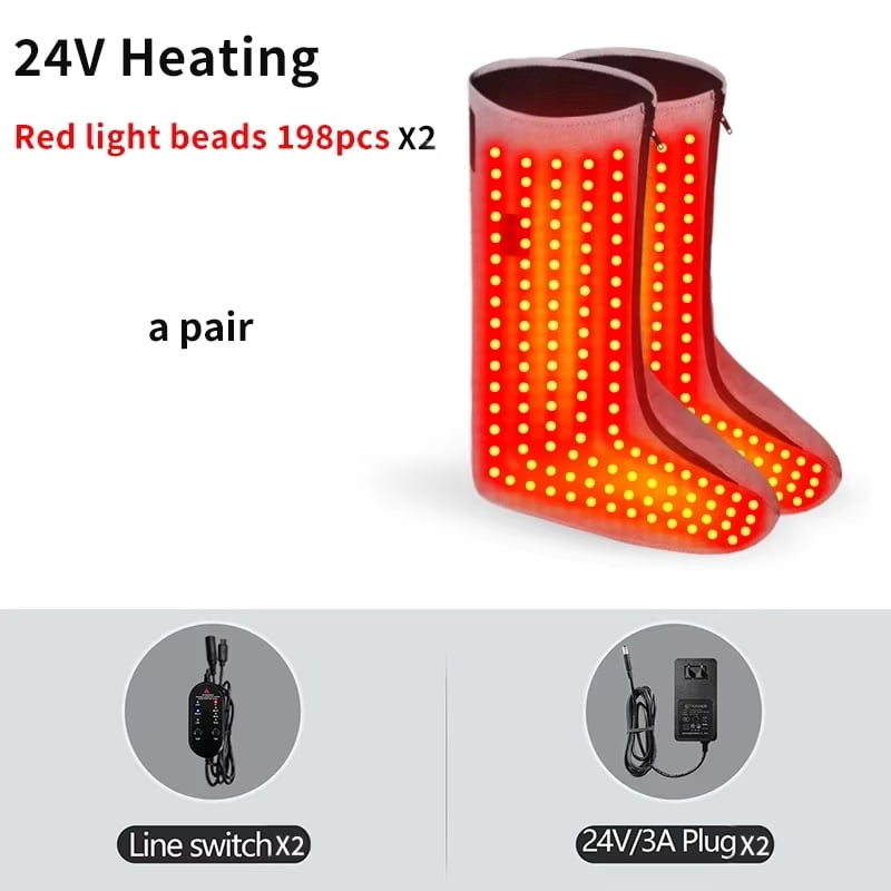 Red Light Heated Boot - Foot Wrap Foot Massager，Full package massage A pair