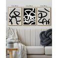 thumbnail image 2 of SHENIFY Black and White Lines Abstract Wall Art Ink Wash Minimalist Canvas Painting Artwork 11x14in3pcs Natural Framed, 2 of 5