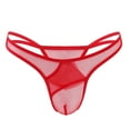 thumbnail image 1 of GDREDA Bas Lingerie Hommes Grenadine Personnalité Mode Décontracté Aguichant Mini String sous-Vêtements T Pantalons Rouge, Taille Unique, 1 of 8