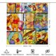 thumbnail image 2 of Juego de 4 cortinas de ducha de Winnie The Pooh con alfombrillas antideslizantes, tapa de inodoro y alfombrilla de baño, cortina de ducha impermeable con dibujos animados para niños con 12 ganchos,, 2 of 8