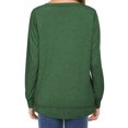 thumbnail image 2 of Womens Long Sleeve Round Neck Shirts Loose Fit Crewneck Sweatshirt Casual Pullover Curved Hem Tee Shirts Knit Tunic Tops Basic T Shirts Tees, 2 of 4