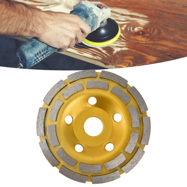 Muela Abrasiva ANGGREK de Copa de Diamante Doble Hilera para Pulir Piedra de Granito/Mármol/Cemento/Roca Diámetro Interior 22,23 mm/0,88 Mm