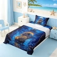 thumbnail image 3 of Manfei Magical Sailboat Canyon Ocean Twin Sheet Sets for Kids Boys and Girls, Nautical Fantasy Print Bedding 3-Piece, 1 Flat Sheet, 1 Fitted Sheet and 1 Pillowcase, 3 of 6