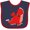 Navy and Red, variant on Inktastic Adorable Red Dragon Boys Baby Bib