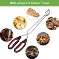 thumbnail image 6 of 5Pcs Stainless Steel Scissor Tongs Long Handle Food Forceps Cooking Baking Bread Food Tong, 9.25inch S, 6 of 10