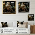 thumbnail image 4 of Designart "Whimsical Gold Baroque Bird" Animals Bird Floater Framed Wall Art Living Room, 4 of 5