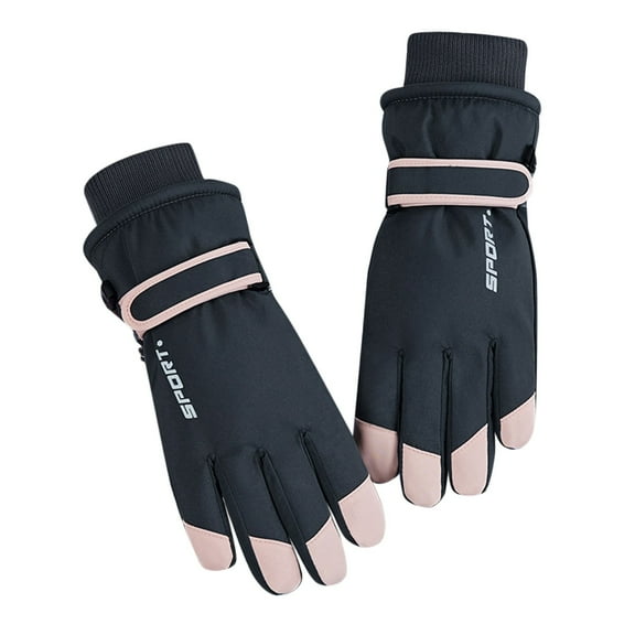 MESSUEN Hiking Gloves Womens Winter Gloves Warm Gloves for Men Driving Knit Gloves Snow Gloves Warm Gloves Cold Weather Gloves Exercise Gloves Thermal Gloves for Women Black One Size