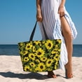 thumbnail image 6 of Balery Sunflowers In Vintage Beach Travel Bag - Water-Resistant, Large Capacity Lightweight Tote with 7 Pockets for Women and Men - Perfect for Beach, Pool, Gym, and Travel, 6 of 7