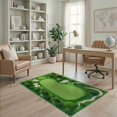 thumbnail image 2 of ODIKA 4'x6' Golf Course Tee Off Green Washable Area Rug Stain Resistant, Low Pile, Easy Care for Dorm Room, Small Living, 2 of 7