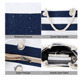 thumbnail image 5 of Bolsa De Playa con Rayas Para Mujer Malubero  Azul Marino con Blanco, 5 of 5